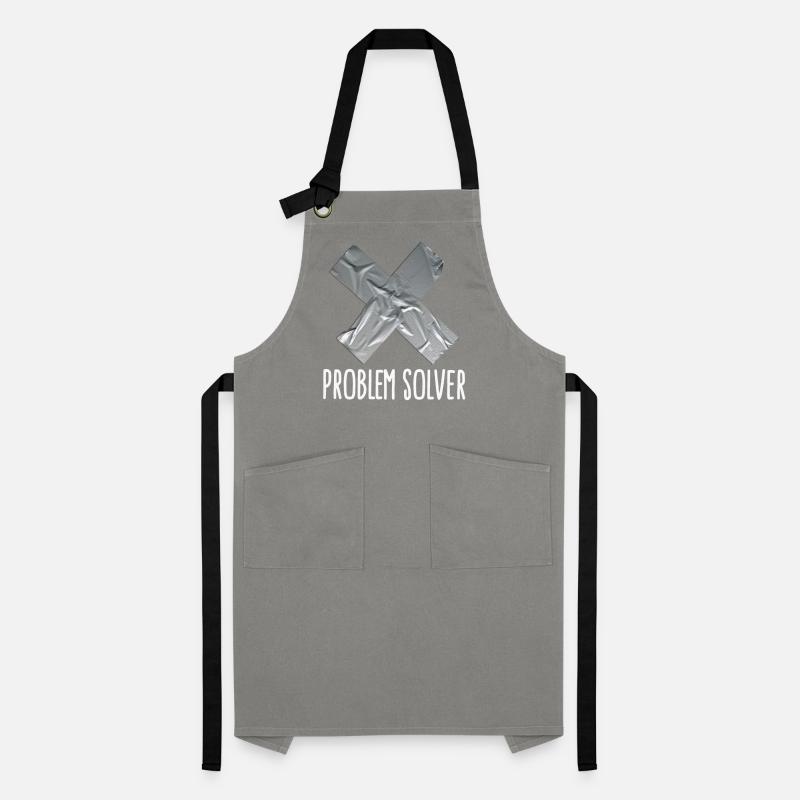 Problem solver funny Duct tape husband father Artisan Apron