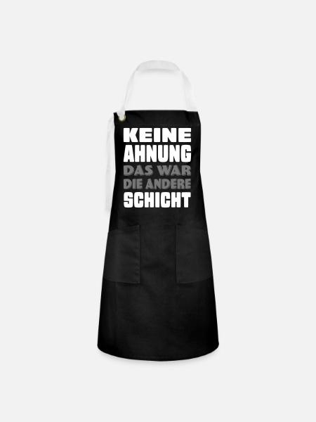 lustige Sprüche - Kontrastschürze - Schwarz/Weiß