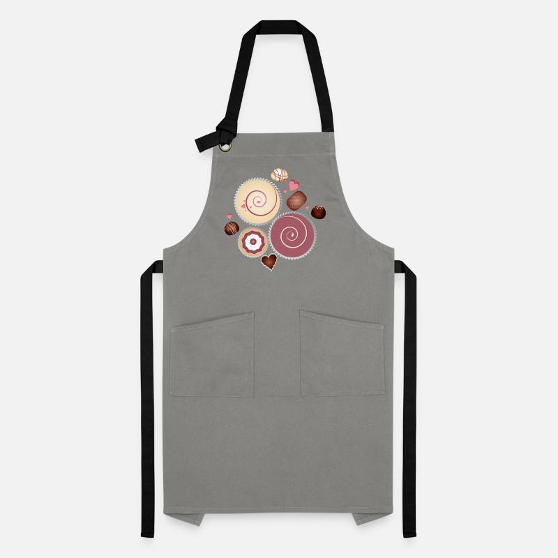 Composition of noble chocolates in delicate colors Artisan Apron