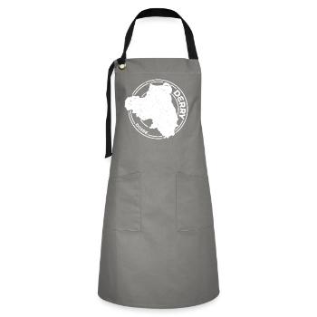 Derry Ireland Map | County Outline Stamp - Artisan Apron - grey/black - Front - Zoe (177cm)