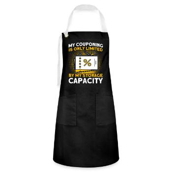Coupon Shopper Discount Couponer Vente à prix réduit - Tablier contrasté - noir/blanc - Devant - Zoe (177cm)
