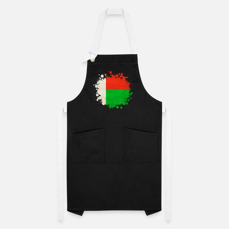 Blob de drapeaux de Madagascar Tablier contrasté