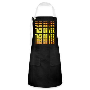 Design de chauffeur de taxi - Tablier contrasté - noir/blanc - Devant - Zoe (177cm)