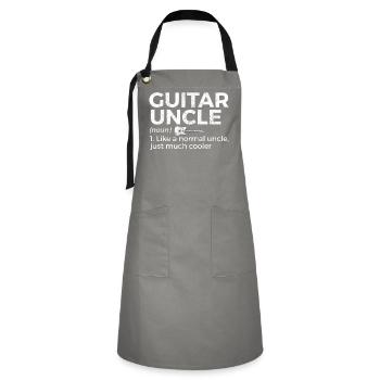 Musicien de guitare Musique de cuivres - Tablier contrasté - gris/noir - Devant - Zoe (177cm)