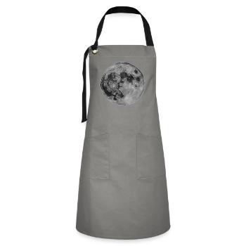 MOND - Kontrastschürze - Grau/Schwarz - Vorne - Zoe (177cm)