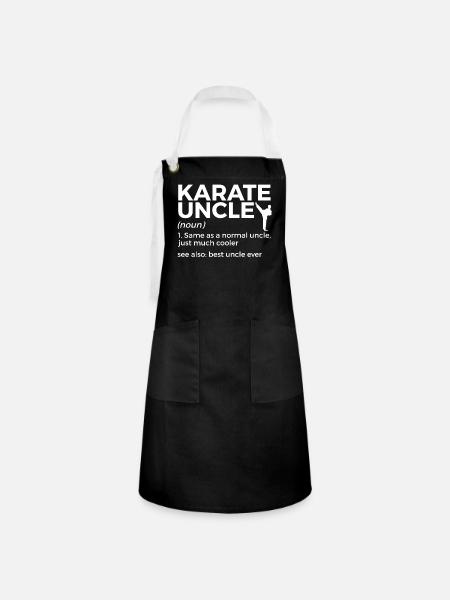 Karate - Kontrastschürze - Schwarz/Weiß