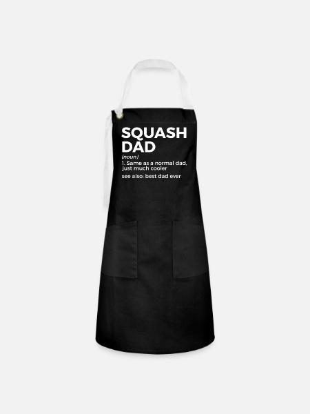 Squash Spieler - Kontrastschürze - Schwarz/Weiß