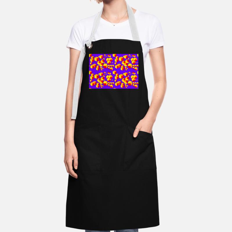 Deco pattern cube colored Artisan Apron