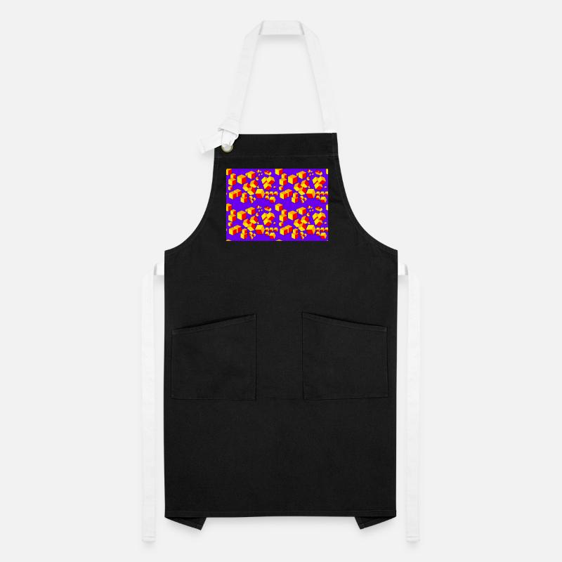 Deco pattern cube colored Artisan Apron