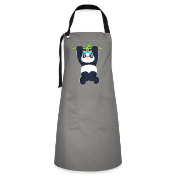 Panda Bodybuilder Pull-ups Bodybuilding - Artisan Apron - grey/black - Front - Zoe (177cm)