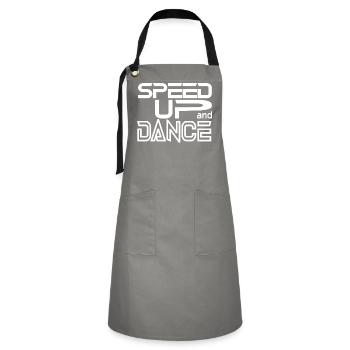Speed up and Dance - Artisan Apron - grey/black - Front - Zoe (177cm)