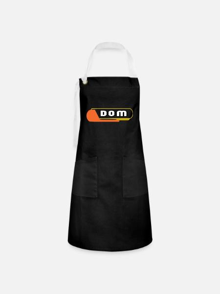 DOM - Kontrastschürze - Schwarz/Weiß