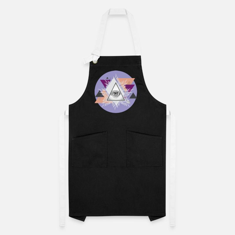 Geometric Triangular Eye with Auras Artisan Apron