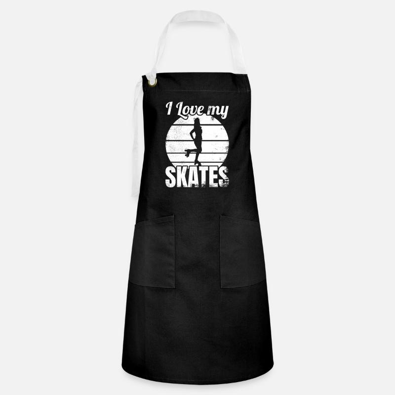Roller Skating Lover - Artisan Apron - black/white
