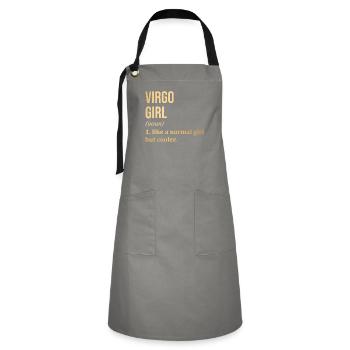 Virgo - Artisan Apron - grey/black - Front - Zoe (177cm)