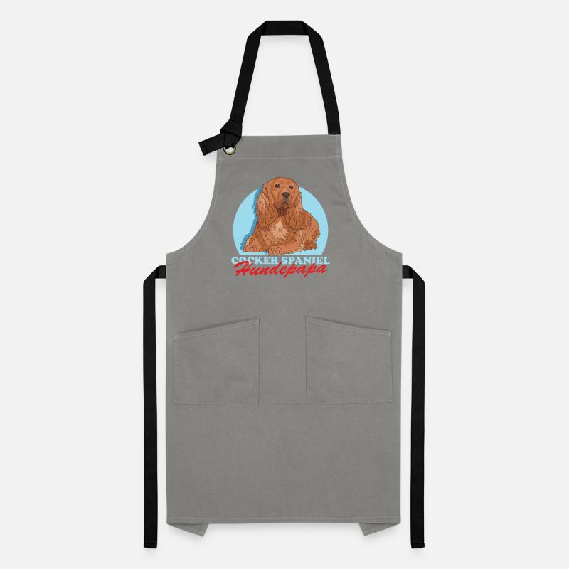 Cocker Spaniel chien papa Cocker Spaniel cadeau Tablier contrasté