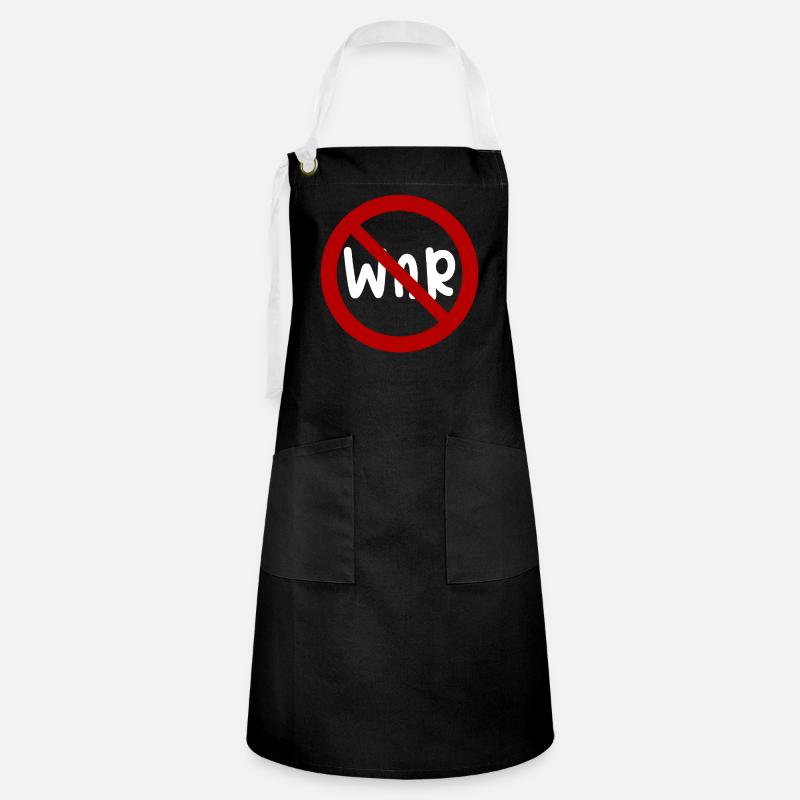 War Peace - Artisan Apron - black/white