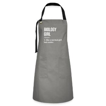 Biology - Artisan Apron - grey/black - Front - Zoe (177cm)