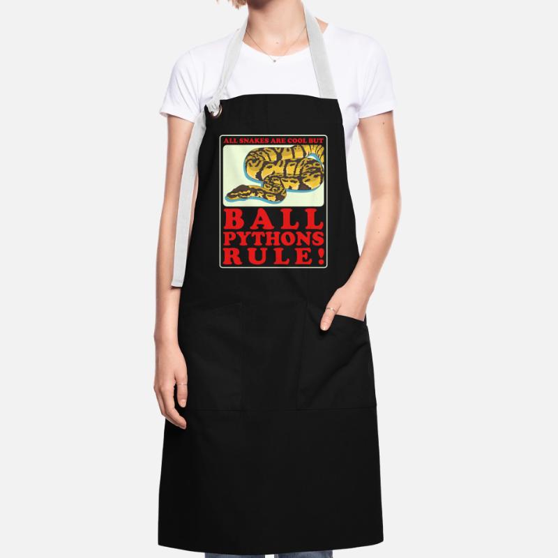 Königspython Python Schlange Geschenk Kontrastschürze