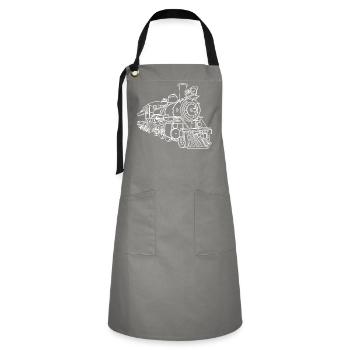 Croquis ferroviaire - Tablier contrasté - gris/noir - Devant - Zoe (177cm)