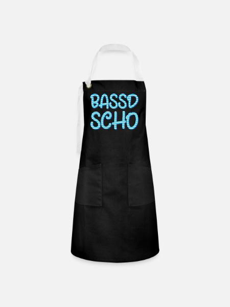 Bassd scho - Kontrastschürze - Schwarz/Weiß