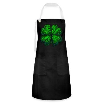 Four-leaf clover - Artisan Apron - black/white - Front - Zoe (177cm)