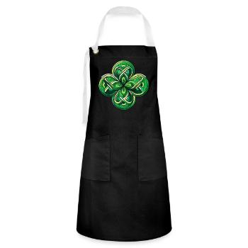 Four-leaf clover - Artisan Apron - black/white - Front - Zoe (177cm)