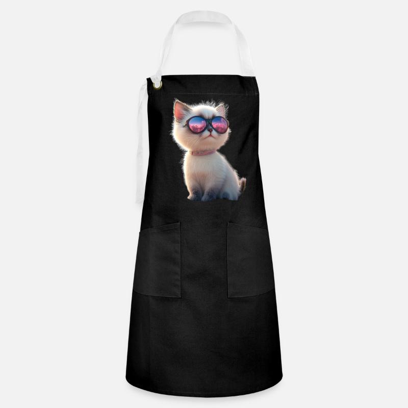 Ragdoll Kat Ragdoll Kat Søde Ragdoll Katte - Kontrastforklæde - sort/hvid