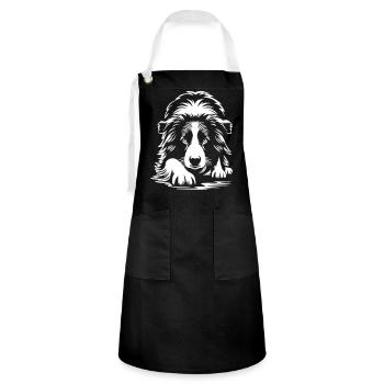 Border Collie « Black Edition » - Tablier contrasté - noir/blanc - Devant - Zoe (177cm)