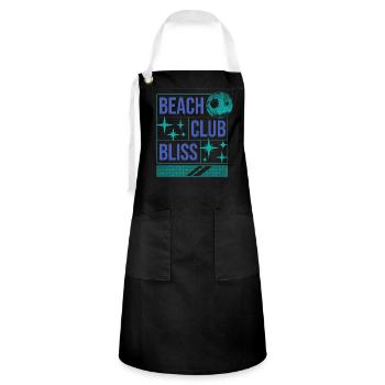 Beach Club Bliss – Summer & Party Vibes - Artisan Apron - black/white - Front - Zoe (177cm)