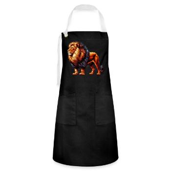 Lion - Artisan Apron - black/white - Front - Zoe (177cm)