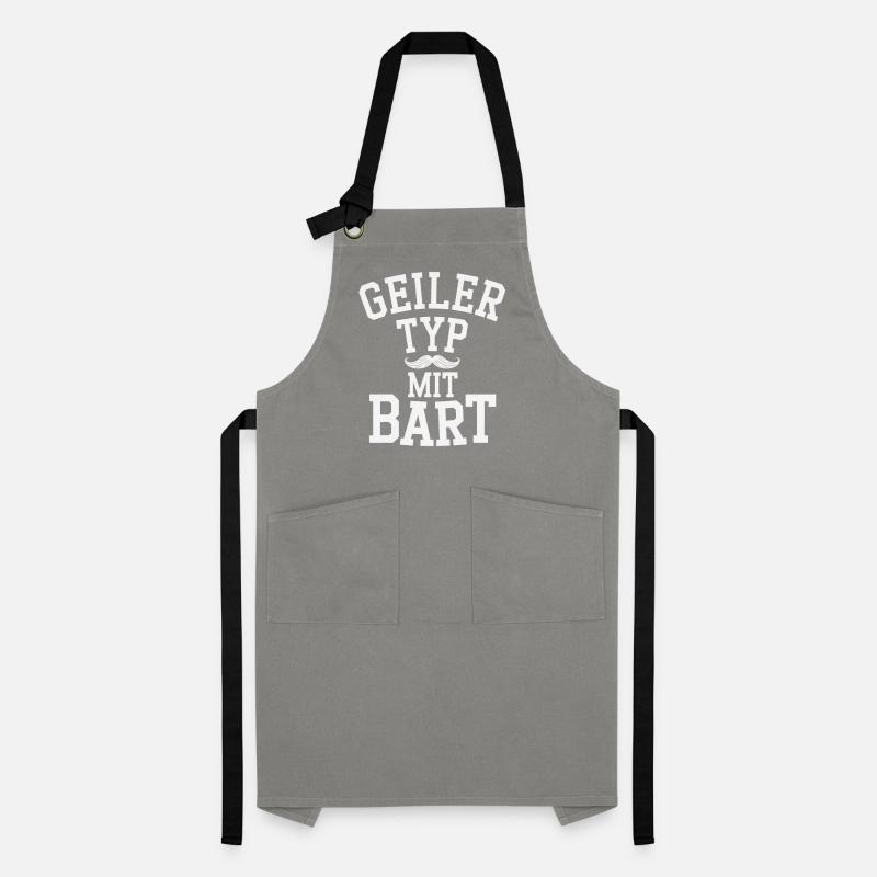 Geiler Typ Mit Bart Bartträger Barbier Vollbart Kontrastschürze