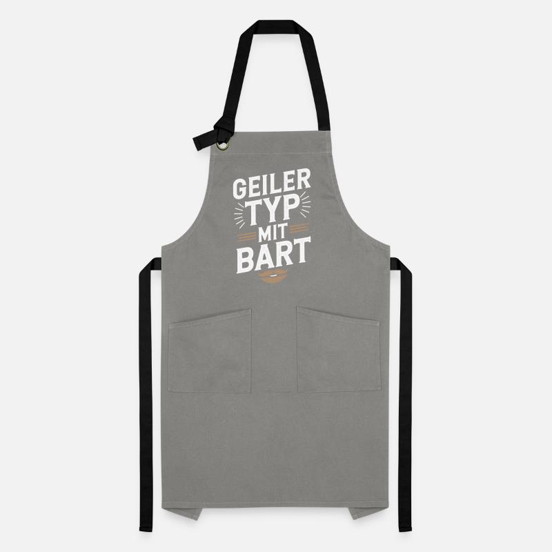 Geiler Typ Mit Bart Bartträger Barbier Vollbart Kontrastschürze