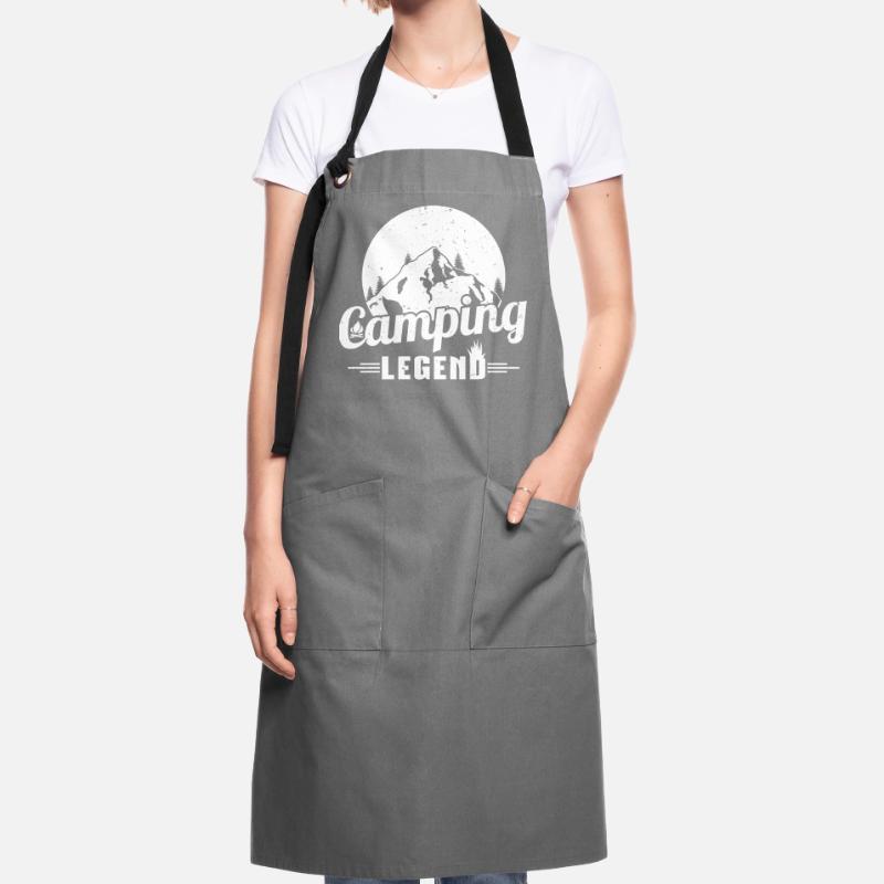 Mountain Camping Legend Design Artisan Apron
