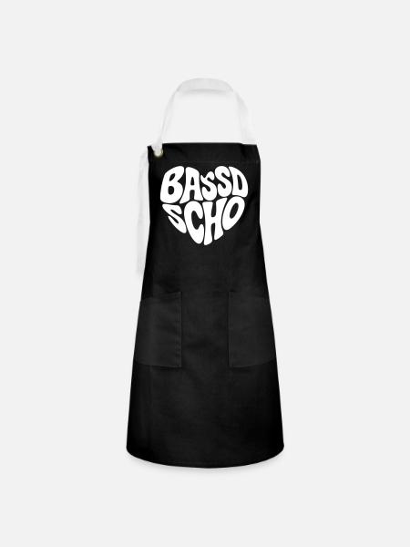 Bassd scho - Kontrastschürze - Schwarz/Weiß