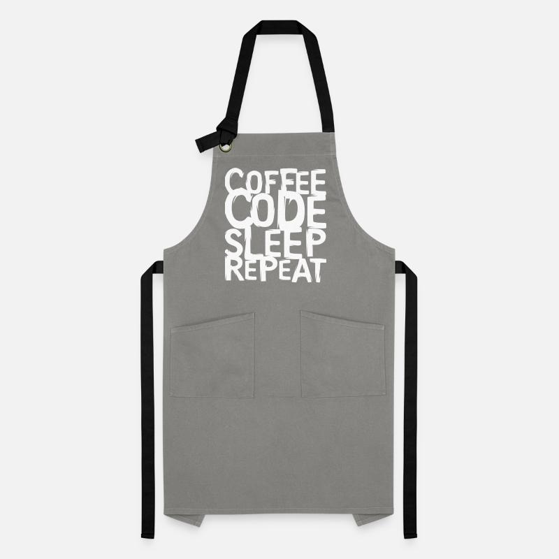 coffee code Programmierer - Informatik Arbeit Logo Kontrastschürze