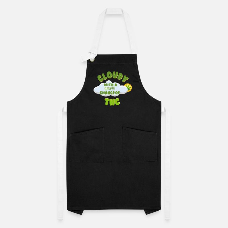 Conception de célébration du THC nuageux Tablier contrasté