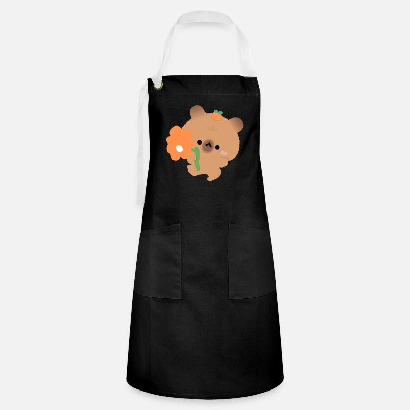 Romantic Capybara - Artisan Apron - black/white