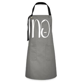 Contre les nazis - Tablier contrasté - gris/noir - Devant - Zoe (177cm)