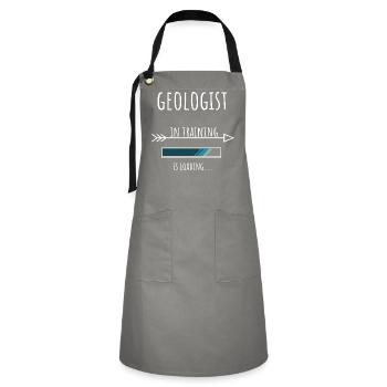 Geology Gift Profession Education Geologist - Artisan Apron - grey/black - Front - Zoe (177cm)