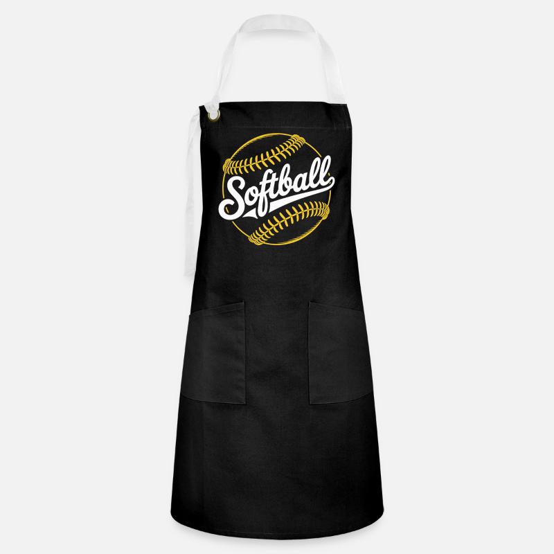 Softball - Kontrastforklæde - sort/hvid
