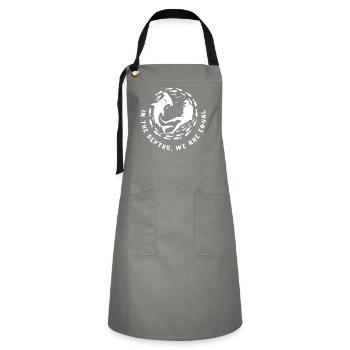 In the Depths We Are Equal - Artisan Apron - grey/black - Front - Zoe (177cm)