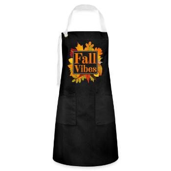 Fall Vibes - Artisan Apron - black/white - Front - Zoe (177cm)