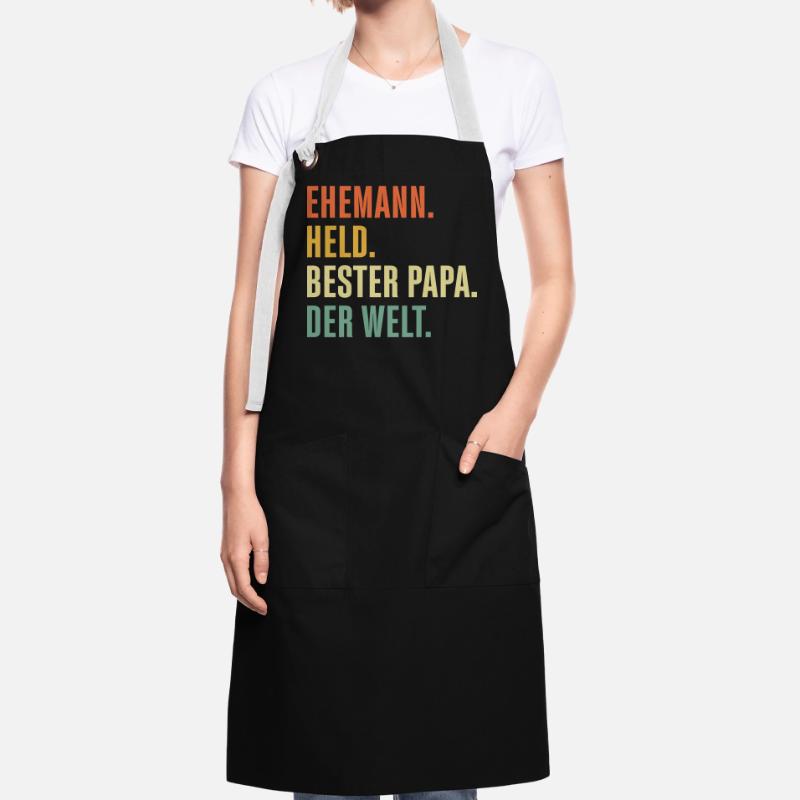 Vatertag Geschenkidee Bester Papa der Welt Ehemann Kontrastschürze