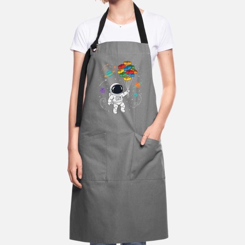 Blocs de construction d’astronautes Construction de briques spatiales Tablier contrasté