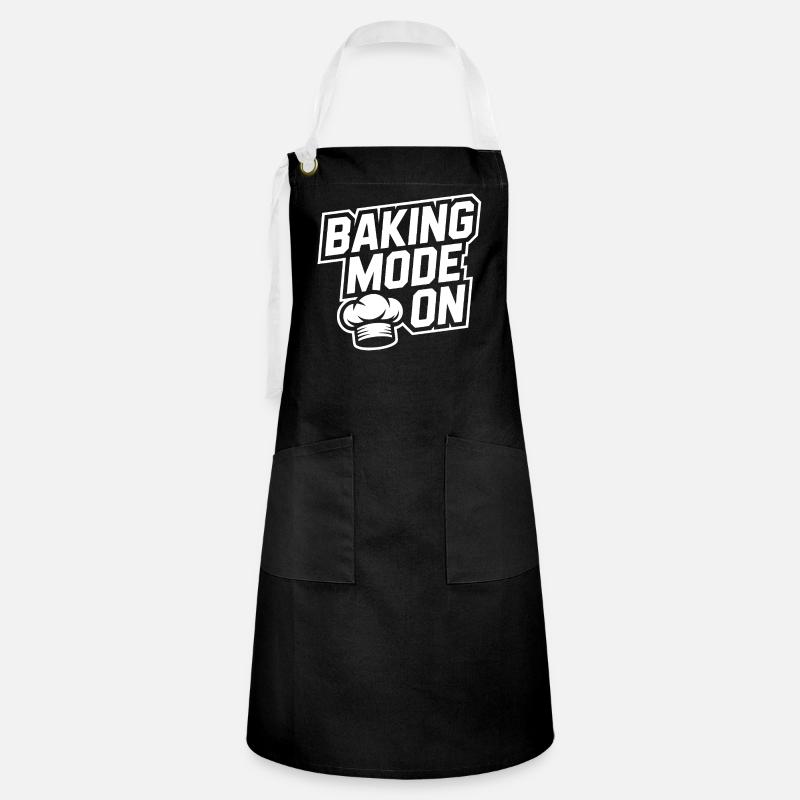 Mode de cuisson activé – Kitchen Humor Design - Tablier contrasté - noir/blanc