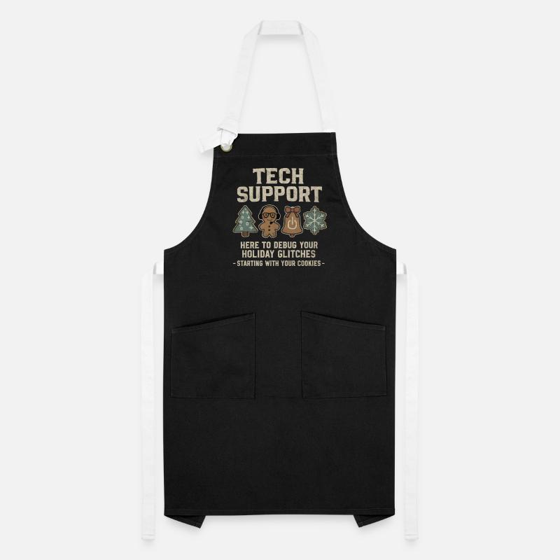 Tech Support Ugly Christmas Sweater Informatiker Kontrastschürze