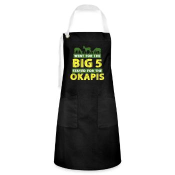 Okapi Animal - Artisan Apron - black/white - Front - Zoe (177cm)