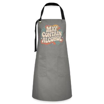 Peut contenir de l’alcool Alkohol Mallorca Saufen JGA - Tablier contrasté - gris/noir - Devant - Zoe (177cm)