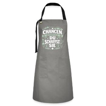 Opportunities don't arise, you create them - success - Artisan Apron - grey/black - Front - Zoe (177cm)